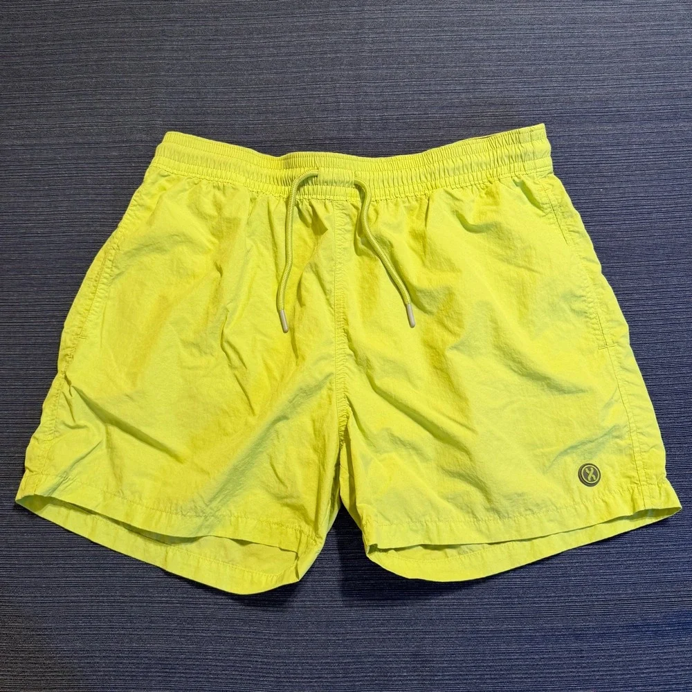 Exuma Swimwear Mens XL Lime Green Neon‎ Swim Trunks Mesh Lined 1315022 Turkey